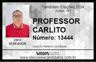 Candidato PROFESSOR CARLITO 2024 - JUÍNA - Eleições