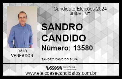 Candidato SANDRO CANDIDO 2024 - JUÍNA - Eleições