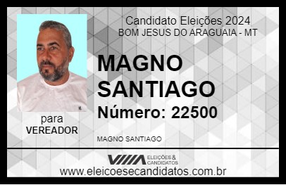 Candidato MAGNO SANTIAGO 2024 - BOM JESUS DO ARAGUAIA - Eleições