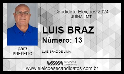 Candidato LUIS BRAZ 2024 - JUÍNA - Eleições