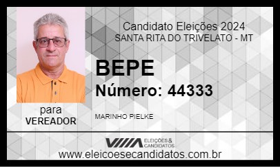 Candidato BEPE 2024 - SANTA RITA DO TRIVELATO - Eleições