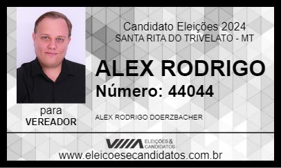 Candidato ALEX RODRIGO 2024 - SANTA RITA DO TRIVELATO - Eleições