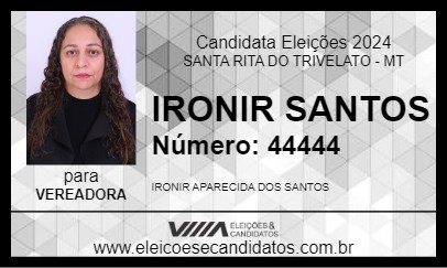 Candidato IRONIR SANTOS 2024 - SANTA RITA DO TRIVELATO - Eleições