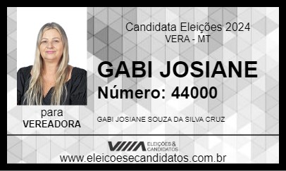 Candidato GABI JOSIANE 2024 - VERA - Eleições