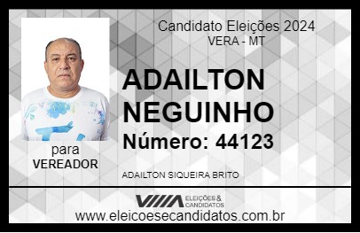 Candidato ADAILTON NEGUINHO 2024 - VERA - Eleições