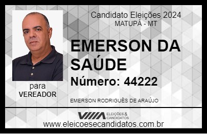 Candidato EMERSON DA SAÚDE 2024 - MATUPÁ - Eleições