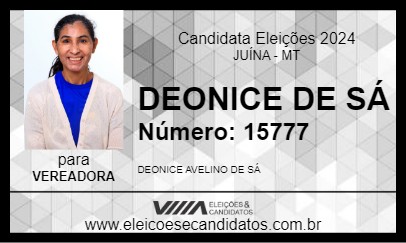 Candidato DEONICE DE SÁ 2024 - JUÍNA - Eleições