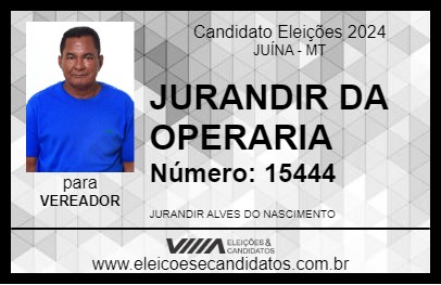 Candidato JURANDIR DA OPERARIA 2024 - JUÍNA - Eleições