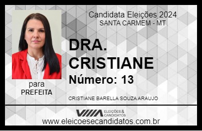 Candidato DRA. CRISTIANE 2024 - SANTA CARMEM - Eleições