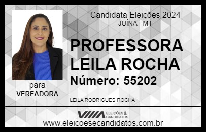 Candidato PROFESSORA LEILA ROCHA 2024 - JUÍNA - Eleições