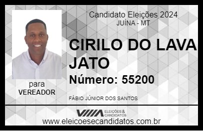 Candidato CIRILO DO LAVA JATO 2024 - JUÍNA - Eleições