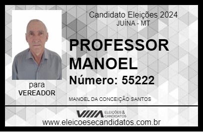 Candidato PROFESSOR MANOEL 2024 - JUÍNA - Eleições