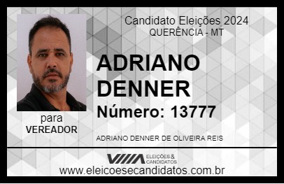 Candidato ADRIANO DENNER 2024 - QUERÊNCIA - Eleições