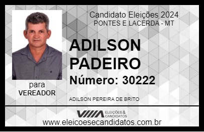 Candidato ADILSON PADEIRO 2024 - PONTES E LACERDA - Eleições