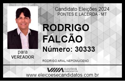 Candidato RODRIGO FALCÃO 2024 - PONTES E LACERDA - Eleições