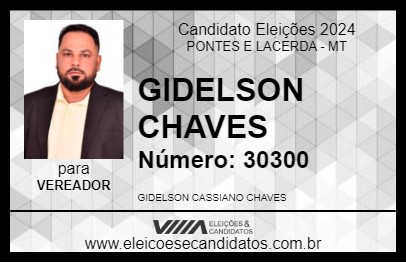 Candidato GIDELSON CHAVES 2024 - PONTES E LACERDA - Eleições