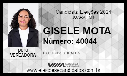 Candidato GISELE MOTA 2024 - JUARA - Eleições