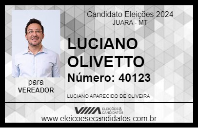 Candidato LUCIANO OLIVETTO 2024 - JUARA - Eleições