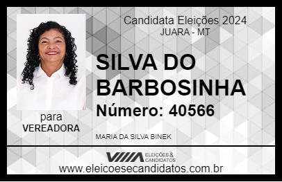 Candidato SILVIA DO BARBOSINHA 2024 - JUARA - Eleições