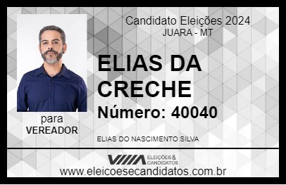 Candidato ELIAS DA CRECHE 2024 - JUARA - Eleições