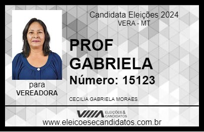 Candidato PROF GABRIELA 2024 - VERA - Eleições