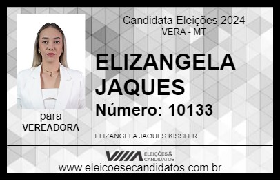 Candidato ELIZANGELA JAQUES 2024 - VERA - Eleições