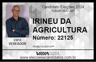 Candidato IRINEU DA AGRICULTURA 2024 - TABAPORÃ - Eleições