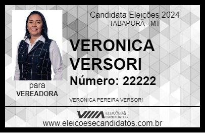 Candidato VERONICA VERSORI 2024 - TABAPORÃ - Eleições