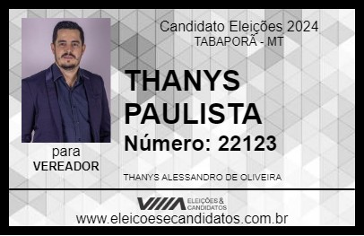 Candidato THANYS PAULISTA 2024 - TABAPORÃ - Eleições