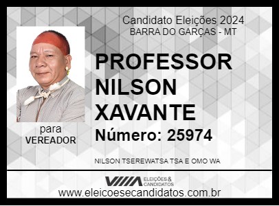 Candidato PROFESSOR NILSON XAVANTE 2024 - BARRA DO GARÇAS - Eleições