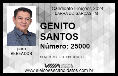 Candidato GENITO SANTOS 2024 - BARRA DO GARÇAS - Eleições