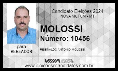 Candidato MOLOSSI 2024 - NOVA MUTUM - Eleições