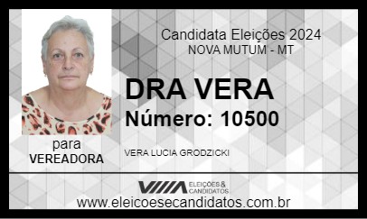 Candidato DRA VERA 2024 - NOVA MUTUM - Eleições