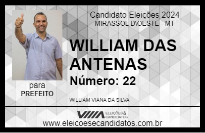 Candidato WILLIAM DAS ANTENAS 2024 - MIRASSOL D\OESTE - Eleições