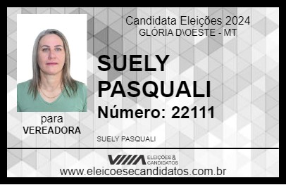 Candidato SUELY PASQUALI 2024 - GLÓRIA D\OESTE - Eleições