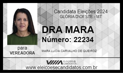 Candidato DRA MARA 2024 - GLÓRIA D\OESTE - Eleições