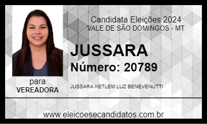 Candidato JUSSARA 2024 - VALE DE SÃO DOMINGOS - Eleições