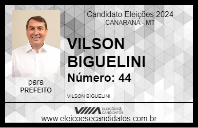 Candidato VILSON BIGUELINI 2024 - CANARANA - Eleições