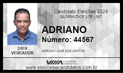 Candidato ADRIANO 2024 - GLÓRIA D\OESTE - Eleições