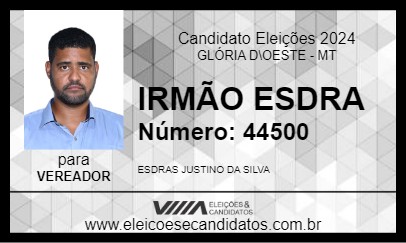 Candidato IRMÃO ESDRA 2024 - GLÓRIA D\OESTE - Eleições