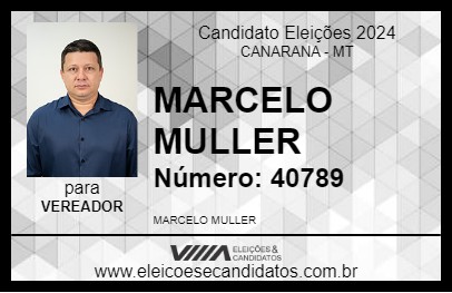 Candidato MARCELO MULLER 2024 - CANARANA - Eleições