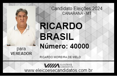 Candidato RICARDO BRASIL 2024 - CANARANA - Eleições