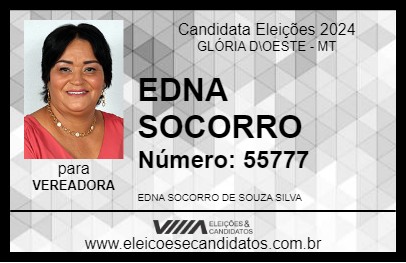 Candidato EDNA SOCORRO 2024 - GLÓRIA D\OESTE - Eleições