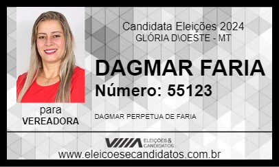 Candidato DAGMAR DO REGI 2024 - GLÓRIA D\OESTE - Eleições