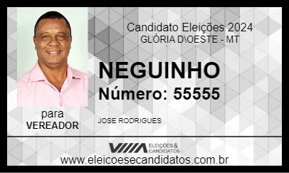 Candidato NEGUINHO 2024 - GLÓRIA D\OESTE - Eleições