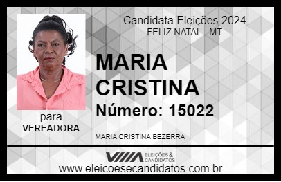 Candidato MARIA CRISTINA 2024 - FELIZ NATAL - Eleições