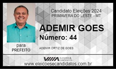 Candidato ADEMIR GOES 2024 - PRIMAVERA DO LESTE - Eleições