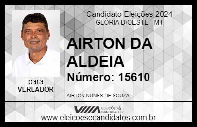 Candidato AIRTON DA ALDEIA 2024 - GLÓRIA D\OESTE - Eleições