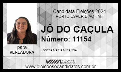 Candidato JÔ DO CAÇULA 2024 - PORTO ESPERIDIÃO - Eleições