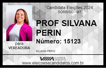 Candidato PROF SILVANA PERIN 2024 - SORRISO - Eleições